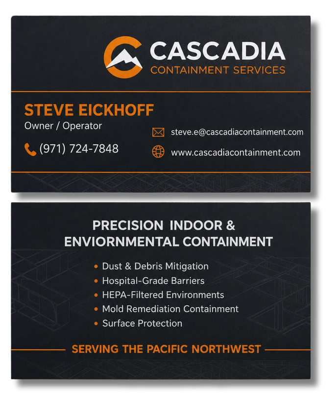 Cascadia business card mockup